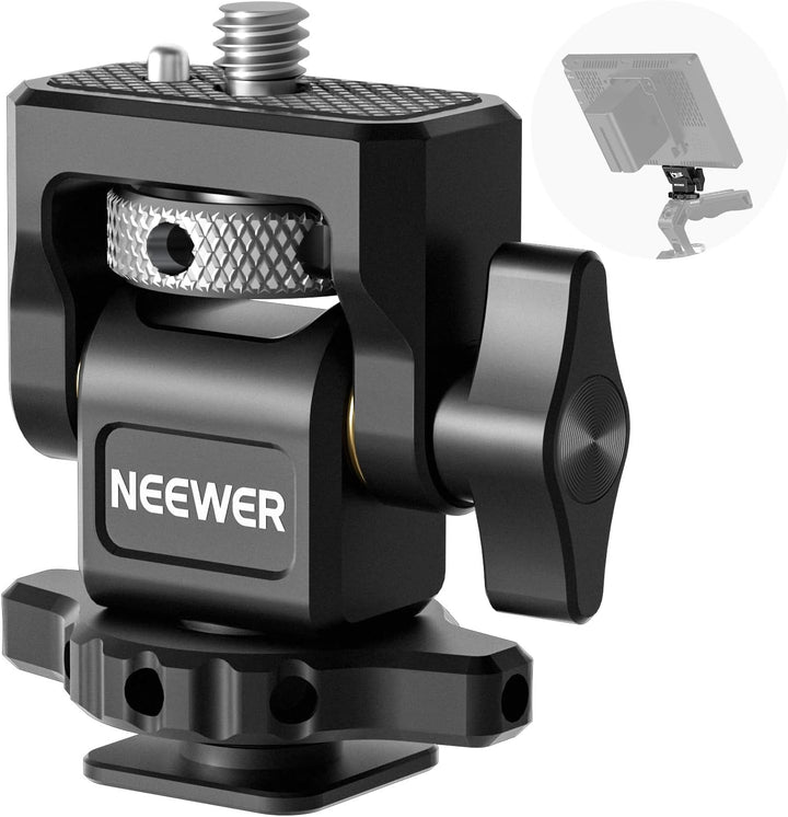 NEEWER Feldmonitorhalterung mit Cold Shoe,1/4" Schraube für 5" & 7" Kamera Monitor Mount, 360° drehb