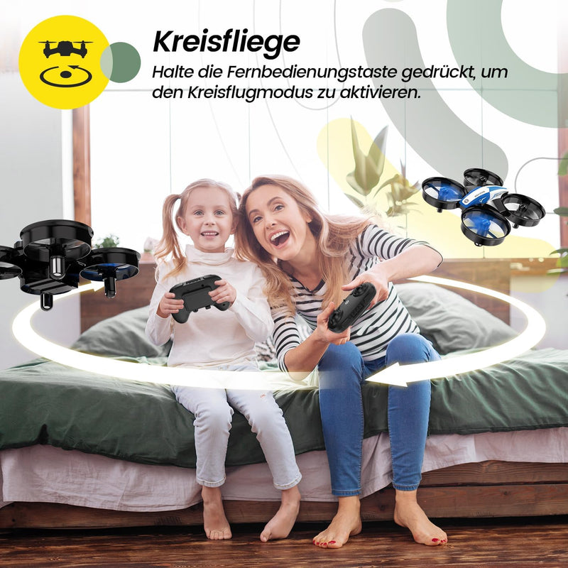 Holy Stone HS210 Mini Drohne für Kinder,RC Quadrocopter Nano Drone mit 3 Akkus 21 Min. Lange Flugzei