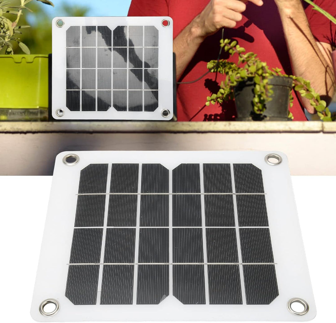 5V 20W 3A Solar Charge Kit, Mono Kristallines Solar Panel Tragbares Solar Ladegerät USB 5V Ausgang A