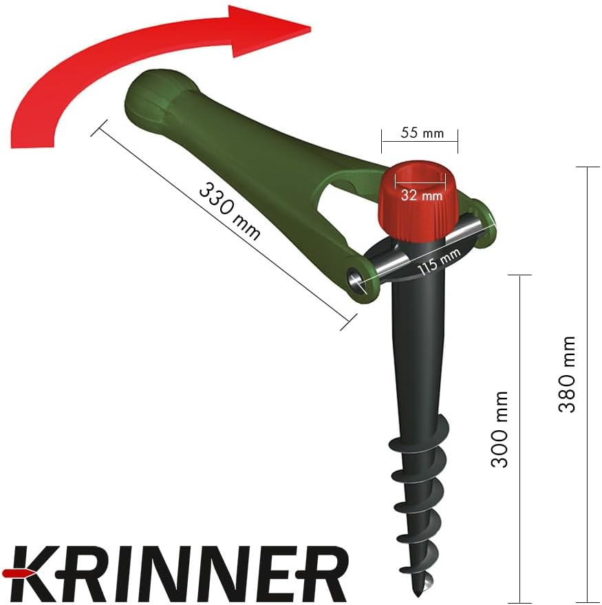 Krinner® Vario Drill Erdanker Angelzubehör als Sonnenschirmständer, Kescher- oder Angelrutenhalterun