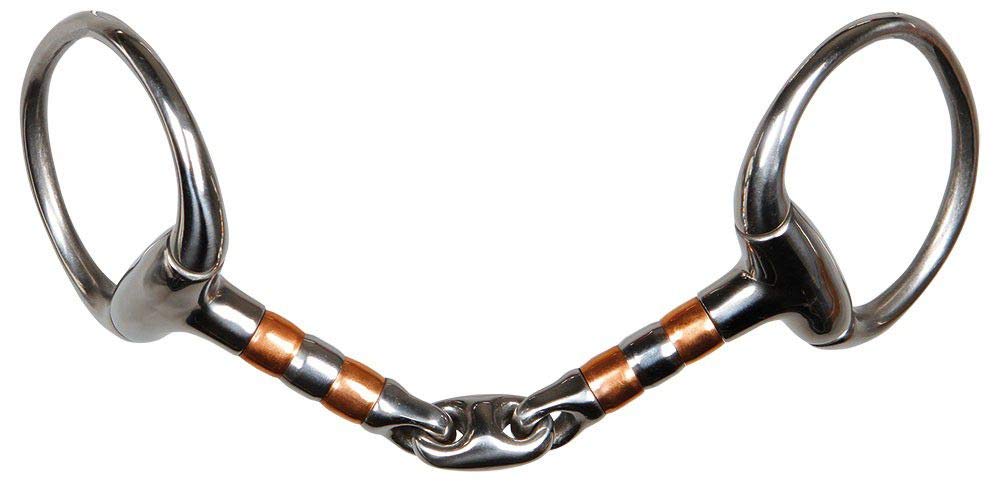 Harry's Horse Bustrens dubbelgebroken koperen Rollers 13mm, Grösse:12.5, 12.5