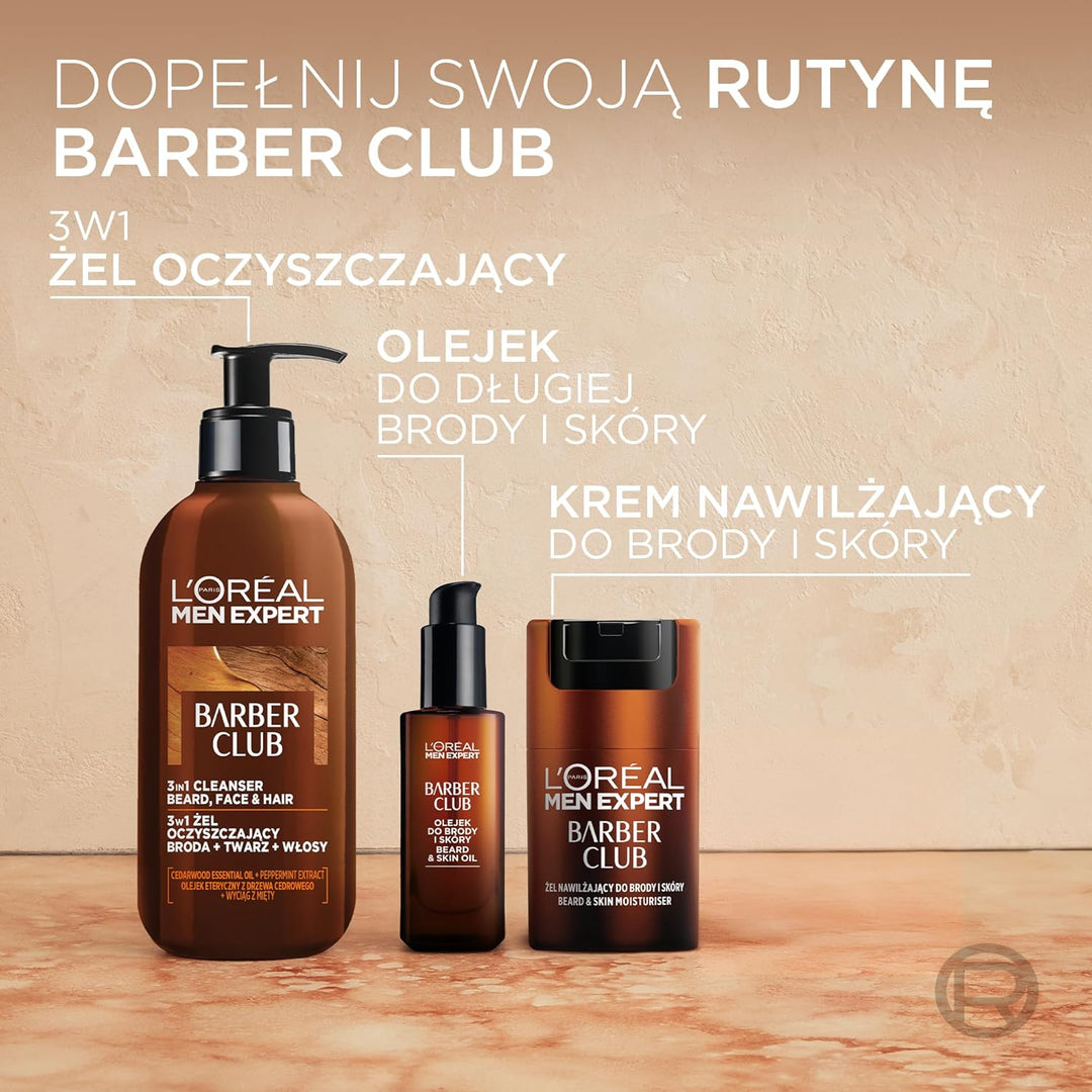 L'Oréal Paris Men Expert Barber Club Langbart und Lederöl, 30 ml