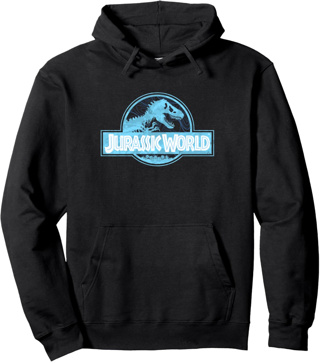 Jurassic World Topography Lines Logo Pullover Hoodie