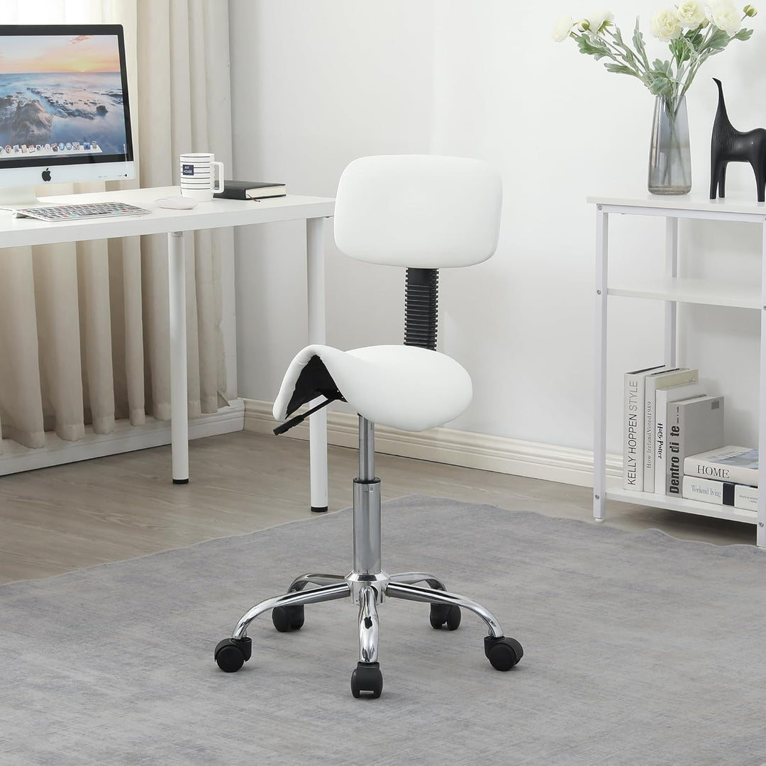 Mingone Sattelhocker Ergonomischer Arbeitshocker 360° Drehbarer Hocker Höhenverstellbarer Bürohocker