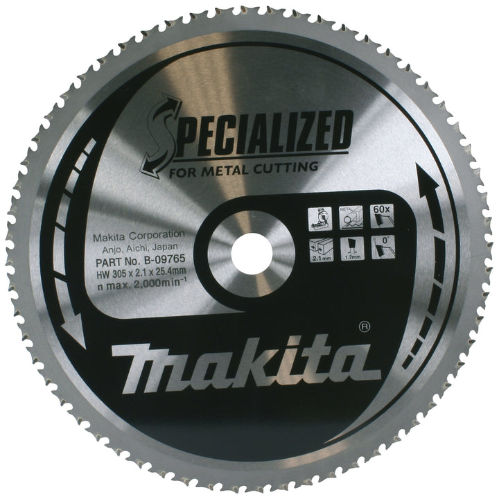 Lames carbures ''Specialized'' Métal, pour tronçonneuse à métaux à lame MAKITA - B-09765