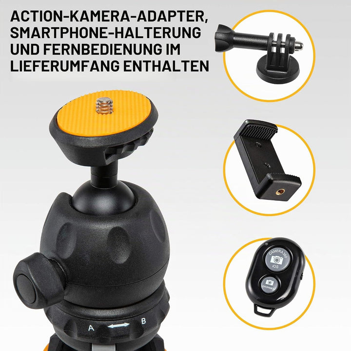 KODAK PhotoGear Mini-Stativ mit Fernbedienung, 360°-Kugelkopf, kompaktes 22,9 cm Tischstativ, 27,9 c