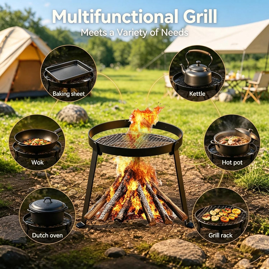 Dreibein Grillrost für Feuerschale, Feuerschalen für den Garten