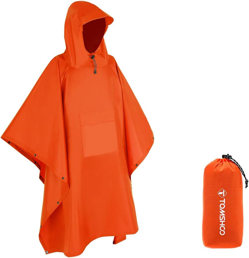 TOMSHOO Regenjacken Regenponcho Regenmantel Wasserdicht Unisex Camping Zelt Campingdecke Tarp Zeltpl