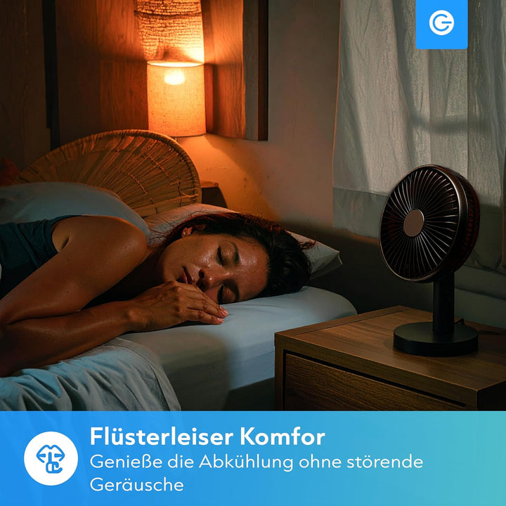 Silvergear Tischventilator - mattschwarz