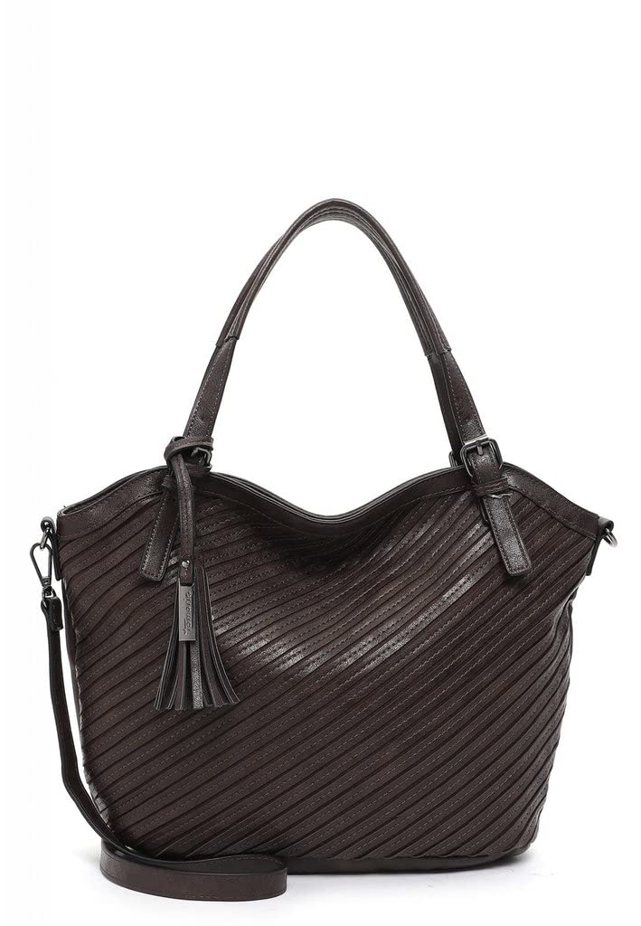 Tamaris Shopper Julina 32026 Damen Handtaschen Streifen Einheitsgrösse Brown 200, Einheitsgrösse Bro