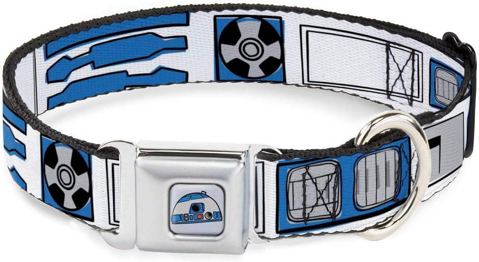 Hundehalsband Gurtschnalle Star Wars R2D2 Begrenzungsteile weiss schwarz blau grau rot 38,1 bis 66 c