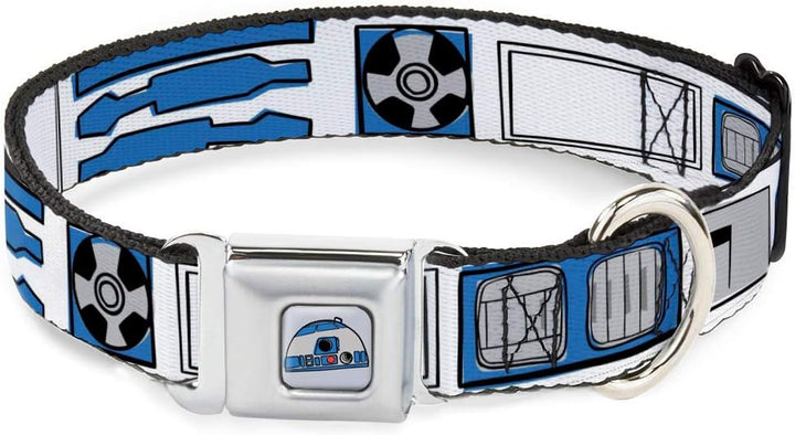 Hundehalsband Gurtschnalle Star Wars R2D2 Begrenzungsteile weiss schwarz blau grau rot 38,1 bis 66 c