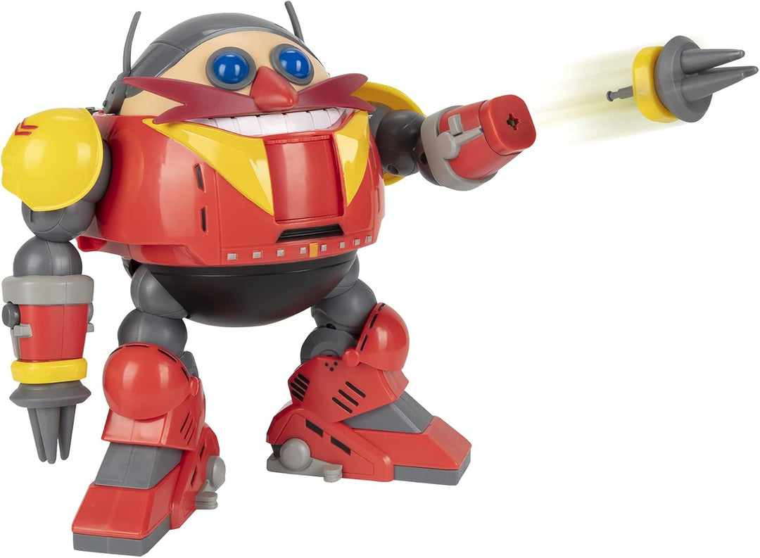 Riesen Dr. Eggmann Roboter 22cm Battle Set mit exklusiver 6cm Sonic Figur (Eggman mit Funktion) Rot,