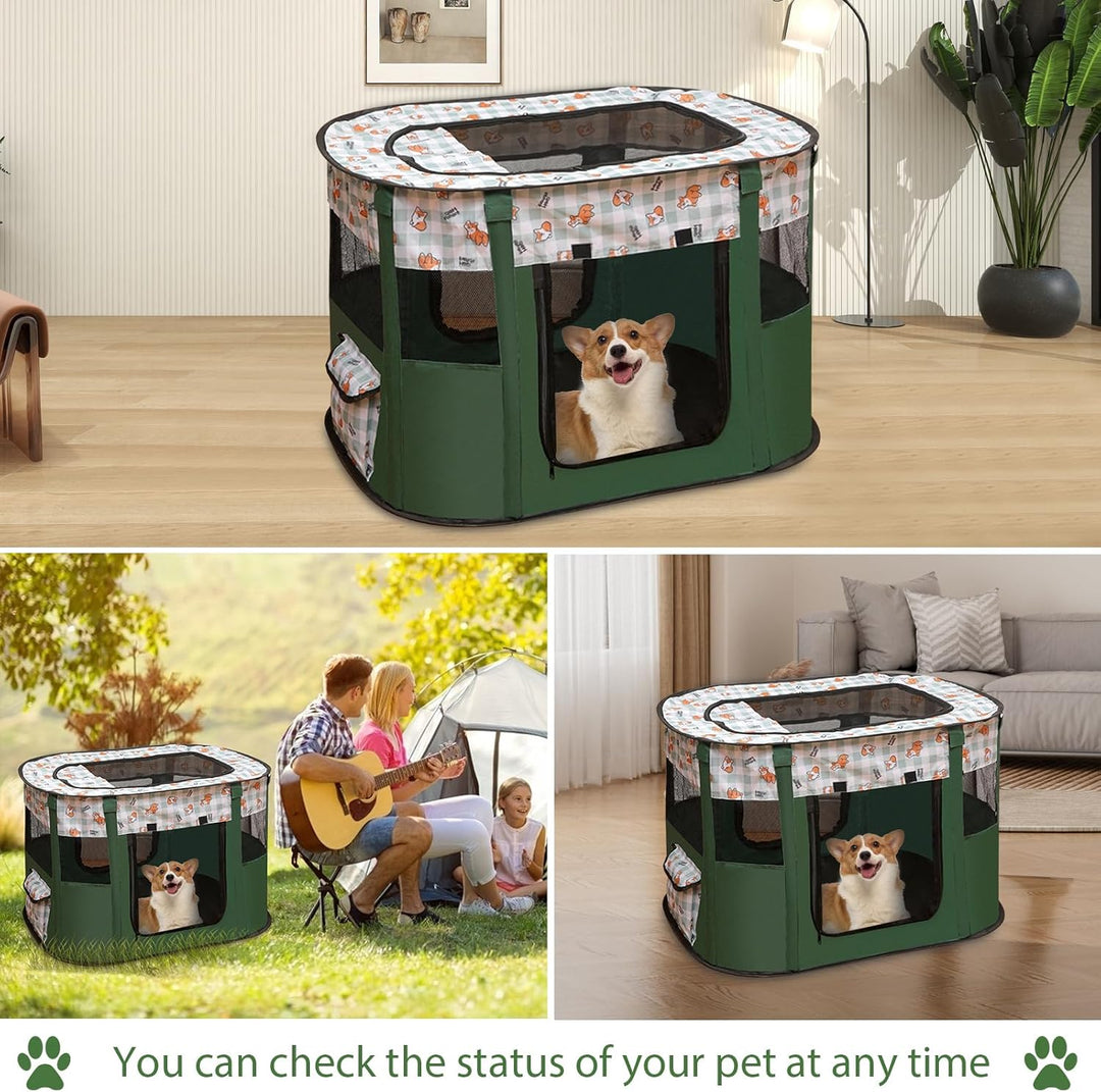 Welpenlaufstall Tierlaufstall, Faltbarer Haustierzaun, Welpenauslauf Rechteckiges Zelt, Welpenlaufst