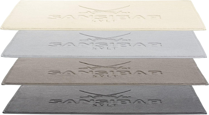 Sansibar Badvorleger Fein-Flor Badteppich Badematte 100% Baumwolle 50x80 cm (50 x 80 cm, Sand) 50 x