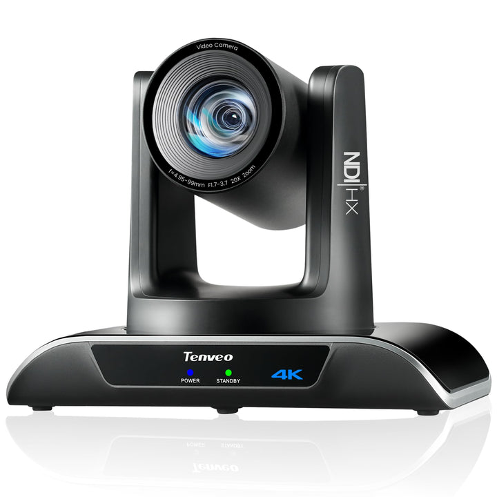 Tenveo 4K PTZ Kamera mit NDI & KI-Tracking – 20x Optischer Zoom, PoE+, für Live-Streaming (OBS/vMix)