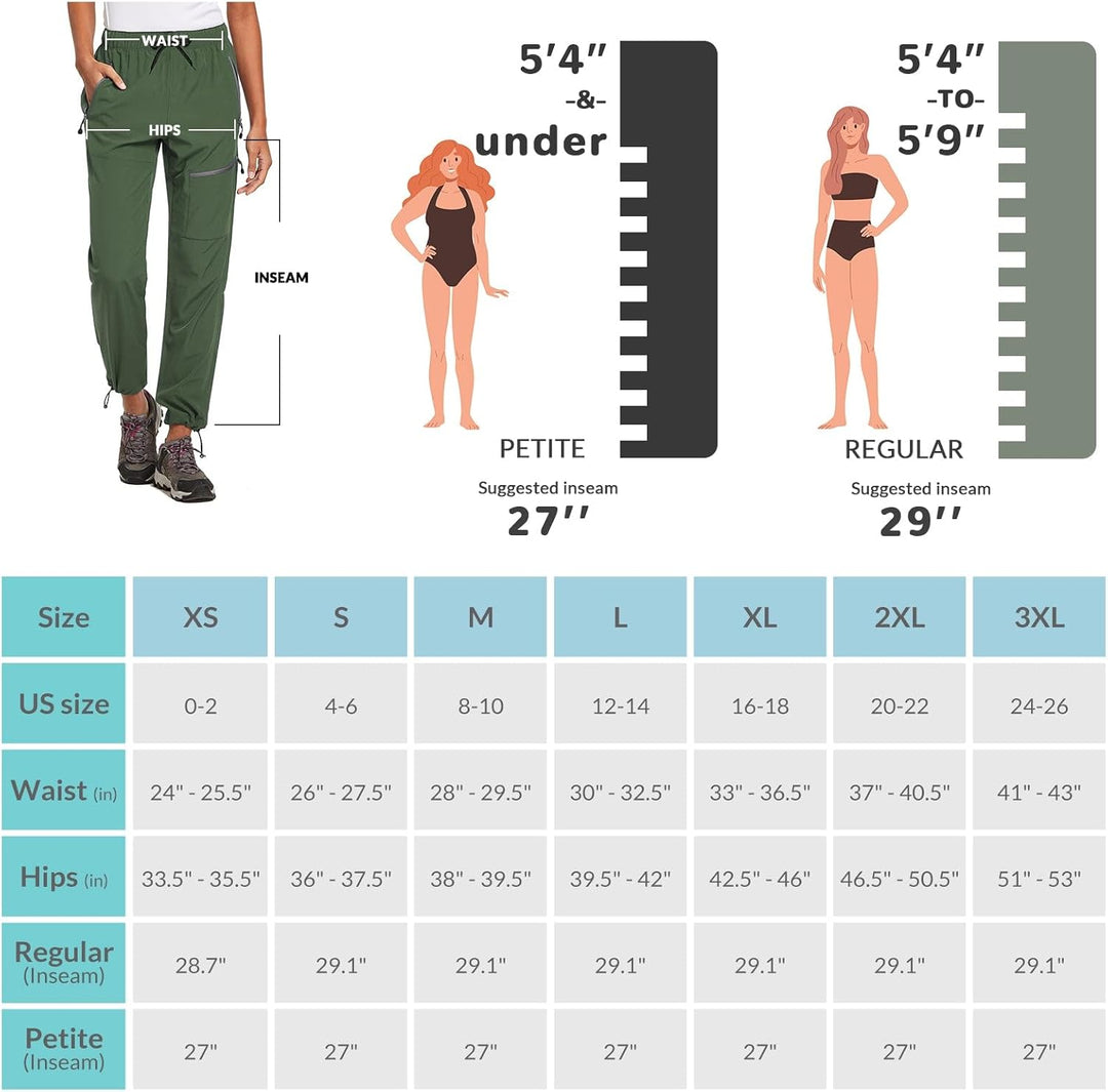 baleaf Damen Outdoorhose Wanderhose Wasserdicht Schnelltrocknend Leicht Trekkinghose Capris UV Schut
