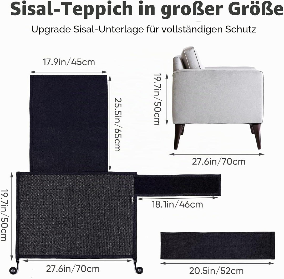 NATUYA Kratzschutz Sofa Katze Möbelschoner von Katzen - Katzenmöbel Schutz,Kann entfernt Werden, ohn