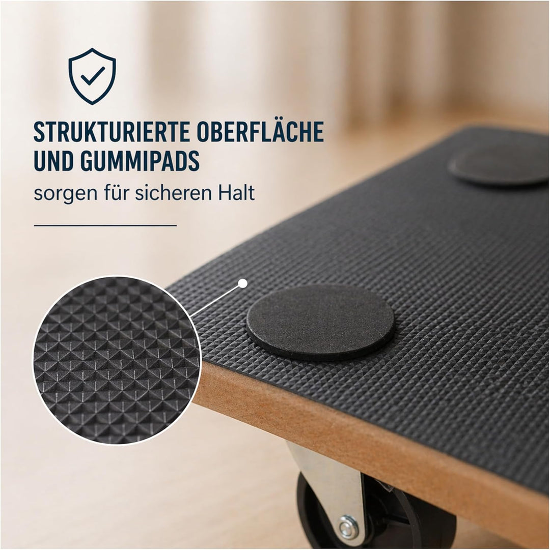 Transportroller 2er-Set bis 200kg - Möbelroller mit 360° Lenkrollen, rutschfest & robust - Transport