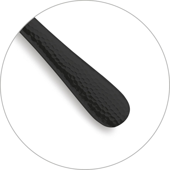 Kuppels Besteck-Set 30-tlg, schwarz, Hammerschlag-Design, 18/0 | Edelstahl-Besteckset für 6 Personen