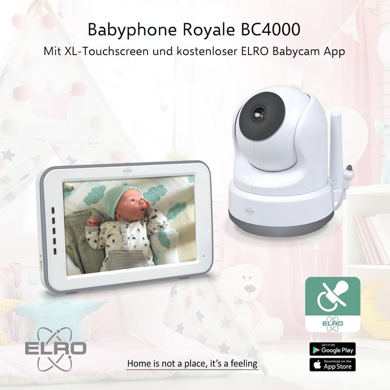 ELRO BC4000 Baby Monitor Royale Full HD Babyfon mit 12,7 cm Touchscreen und App 1080P / 4000 serie 1