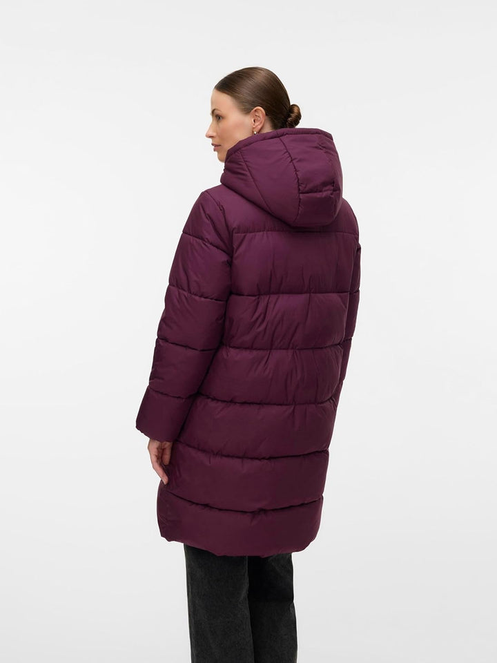MAMALICIOUS Female Jacke Kapuze Elastische Bündchen Mantel Winetasting XS, Winetasting XS