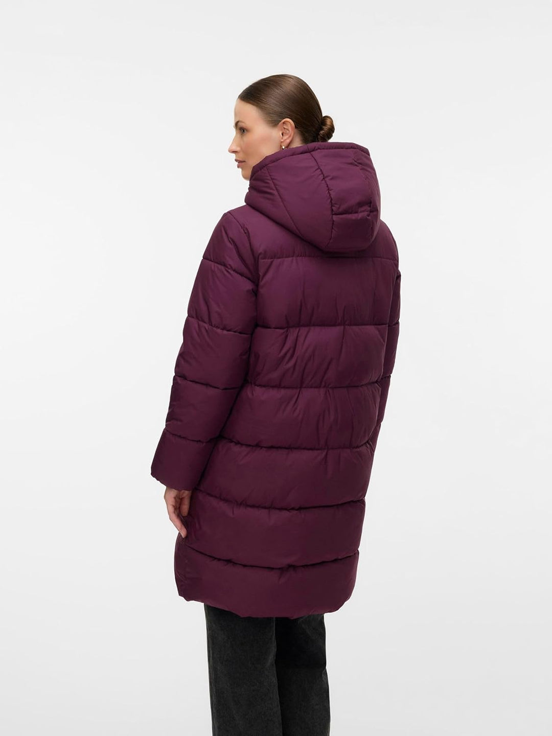 MAMALICIOUS Female Jacke Kapuze Elastische Bündchen Mantel Winetasting S, Winetasting S
