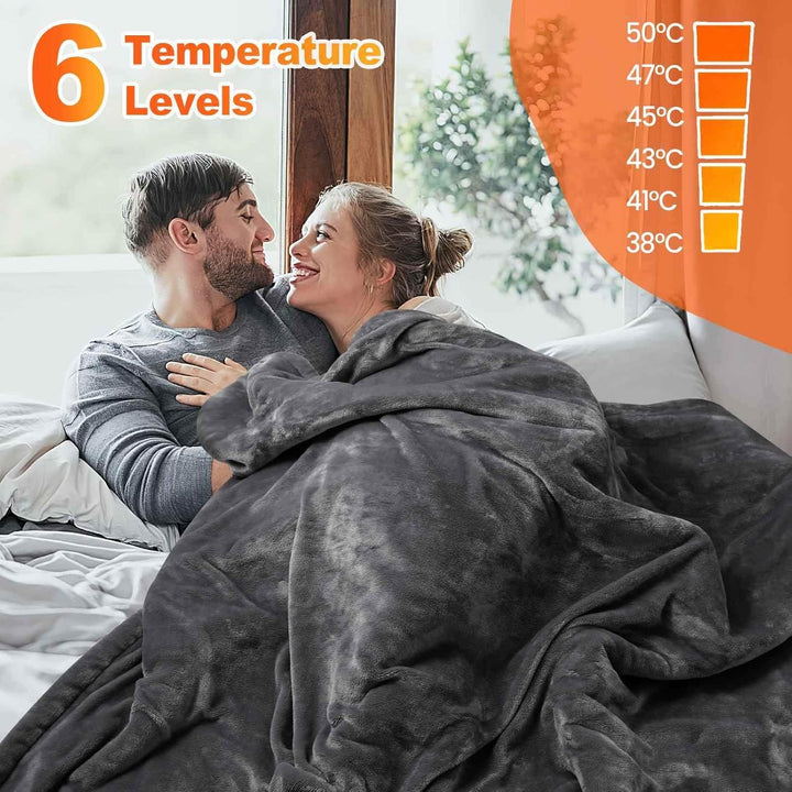 Heizdecke mit Abschaltautomatik,Wärmedecke Heizdecke mit Wäschesack 6 Temperaturstufen,Timer bis zu