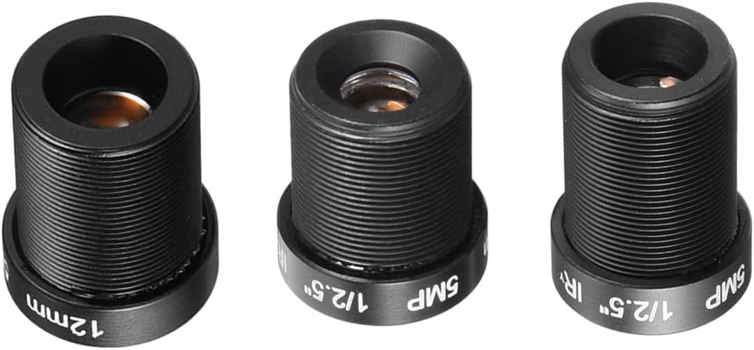 QUARKZMAN 3 Packung CCTV Objektiv 6mm/8mm/12mm 5MP F2.0 FPV Weitwinkel für CCD Camera