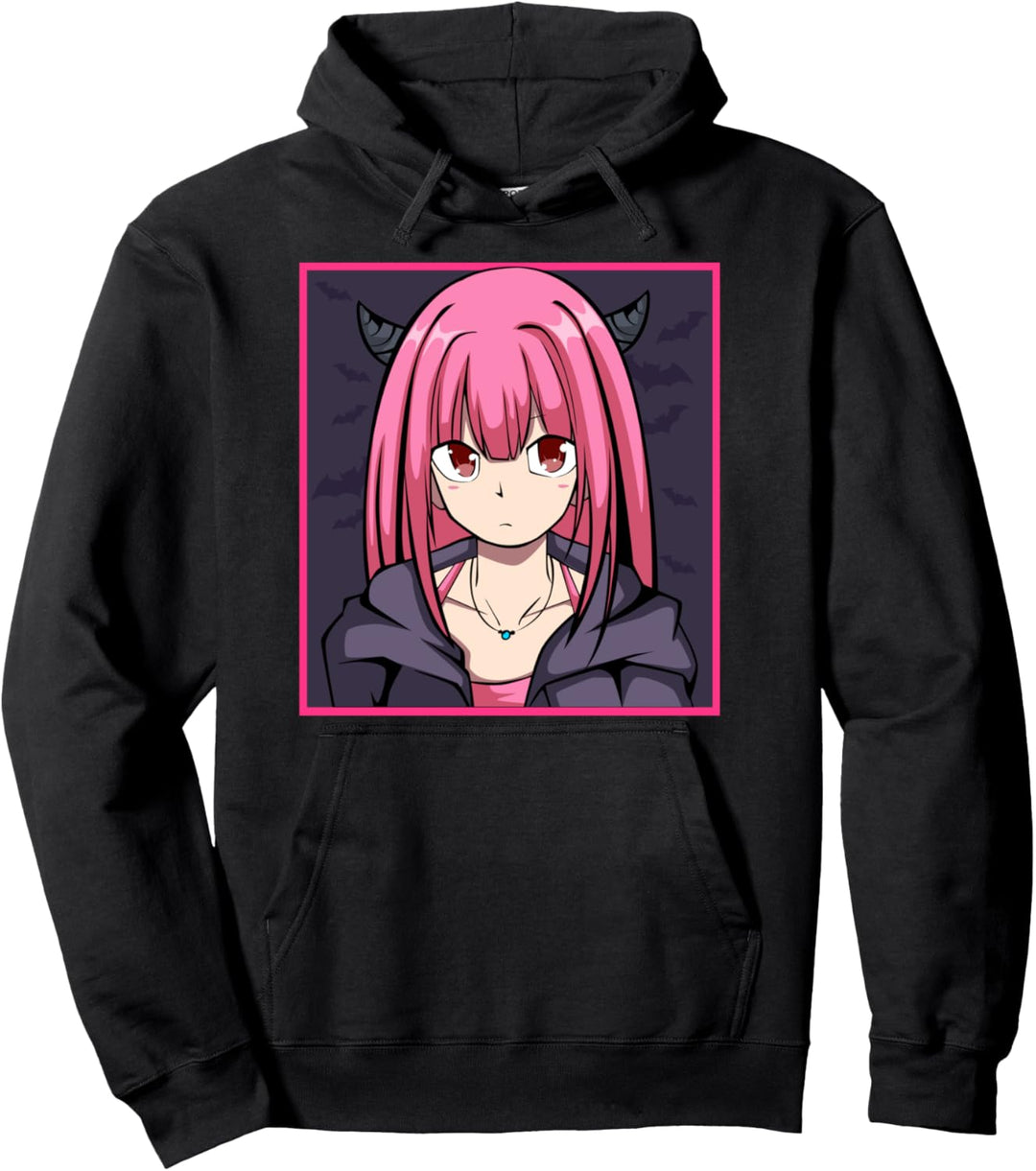 Anime-Teufelsmädchen, niedliches Kawaii-Design Pullover Hoodie