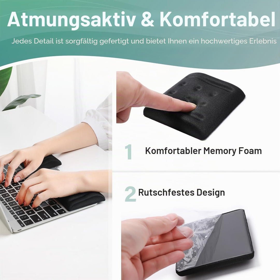 Handgelenkstützen für Laptop und Tastatur Ergonomische Memory Foam Laptop Handgelenkstütze für Handg