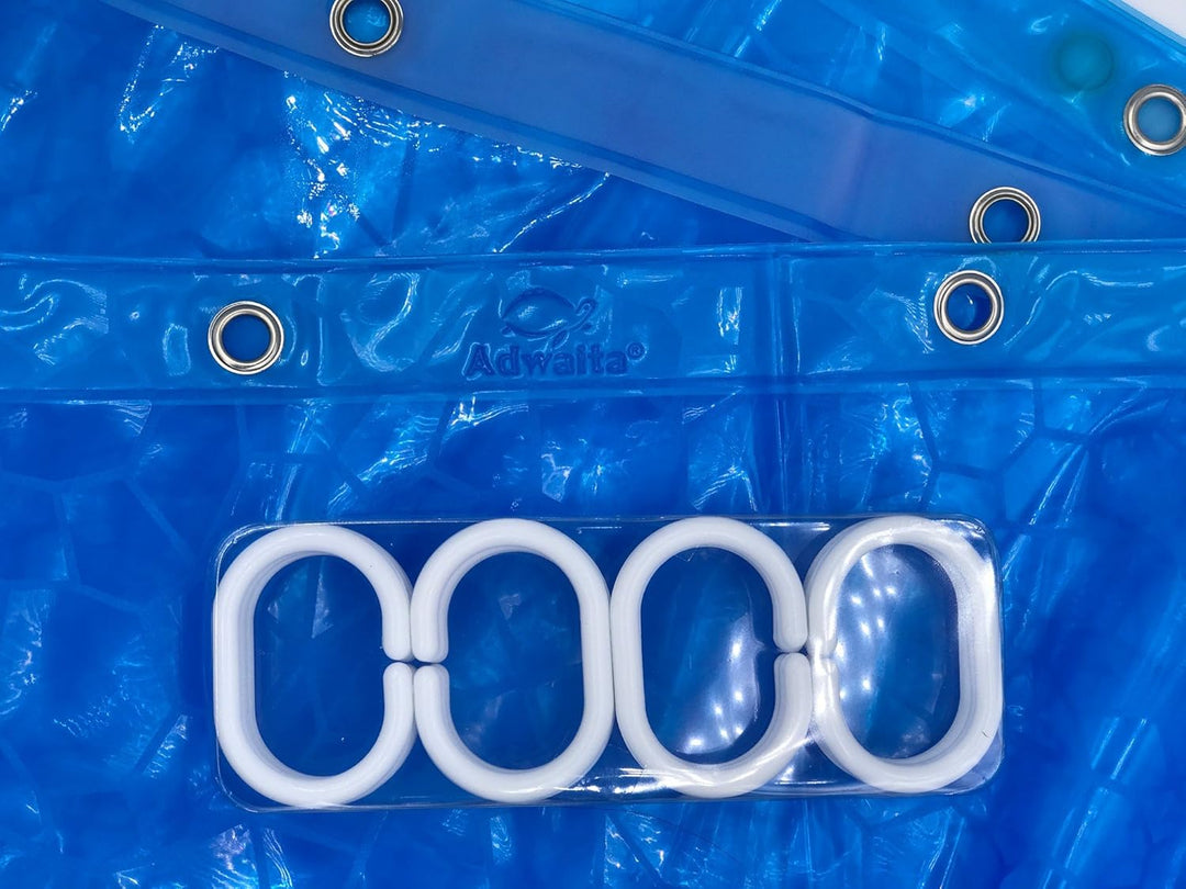 Adwaita Duschvorhang-Einlage, strapazierfähig, Eva-Kunststoff, schimmelfrei, 3D-Wasserwürfel, transp