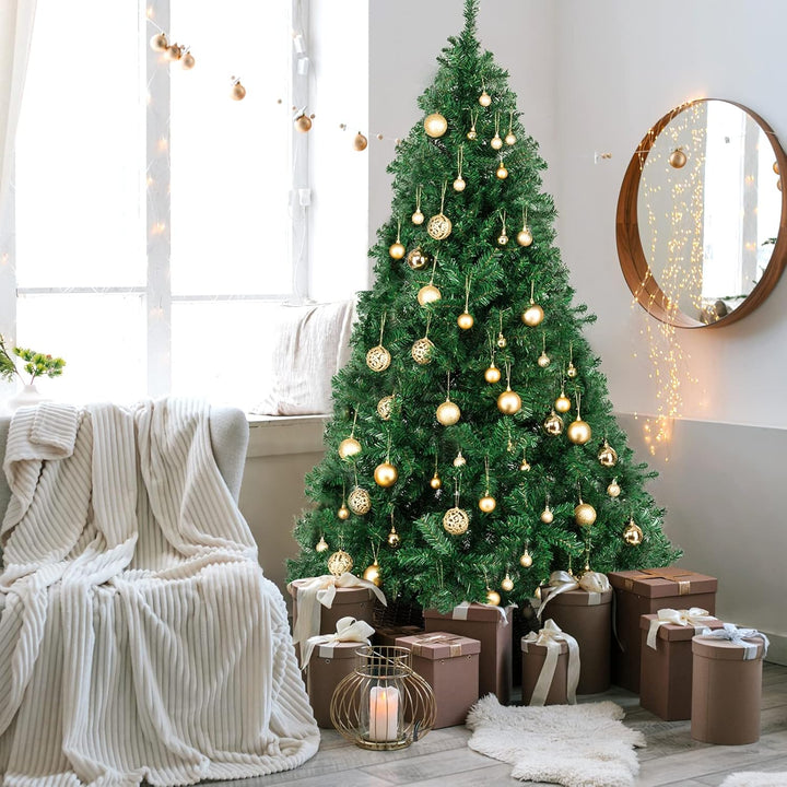 LEADZM 180/210/240cm Künstlicher Weihnachtsbaum, Tannenbaum künstlich mit Metallständer, Christbaum,