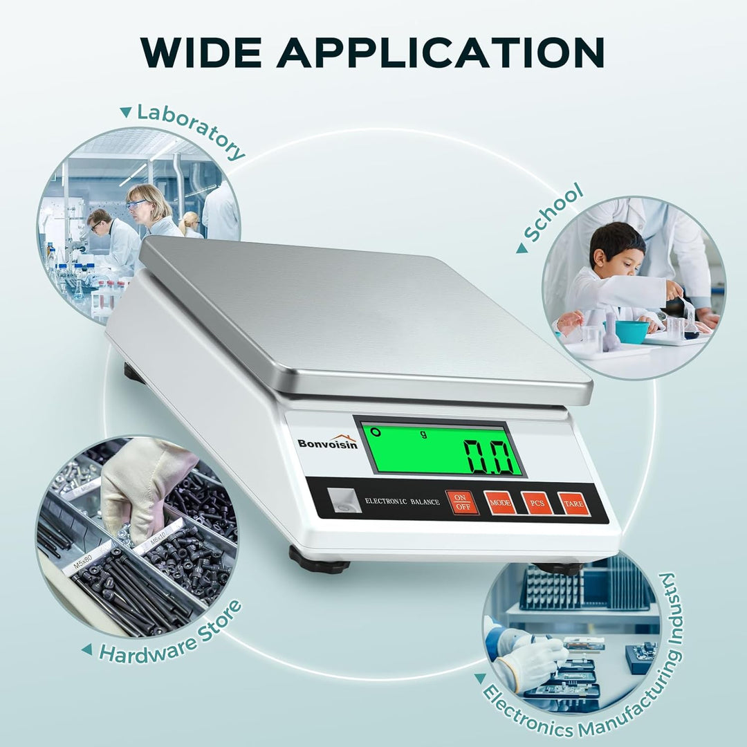 Bonvoisin 6000g, 0.1g Hochpr?zise Digitale Elektronische Waage Industrielle Z?hlwaage Küchenschmuckw