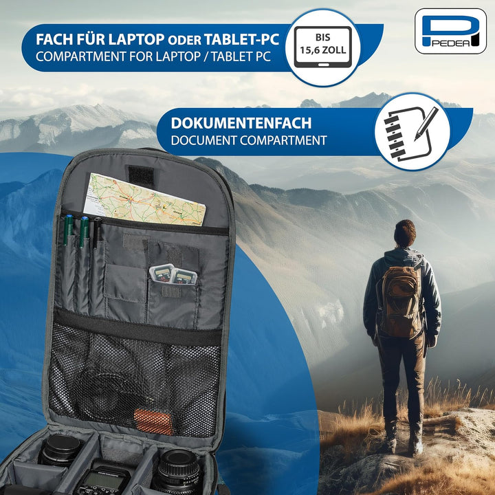 Pedea DSLR-Kamerarucksack Fashion Fotorucksack für Spiegelreflexkameras mit wasserdichtem Regenschut
