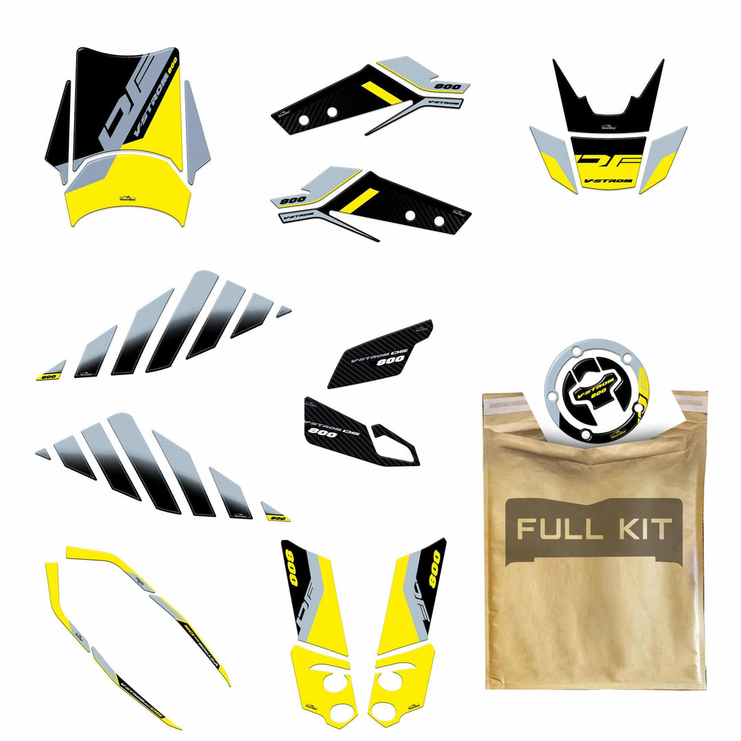 Resin Bike Sticker Set Motorrad Kompatibel Mit Suzuki V-Strom 800 De 2023. Schutz Motorrad Tank Komp