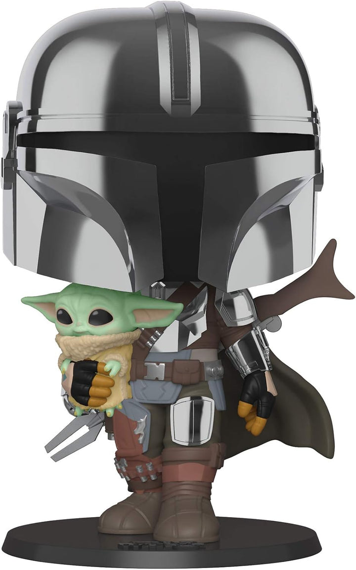 Funko Pop! Starwars: The Mandalorian-10 Inch Mando - 1/6 Quote Für Seltene Chase-Varianterome - Viny
