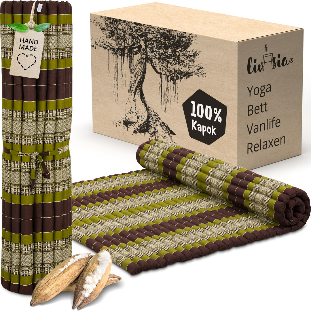 livasia Rollmatte XXL breit Doppelbett - 200x145x4,5cm - Gästebett Gästematratze 2 Personen mit Must