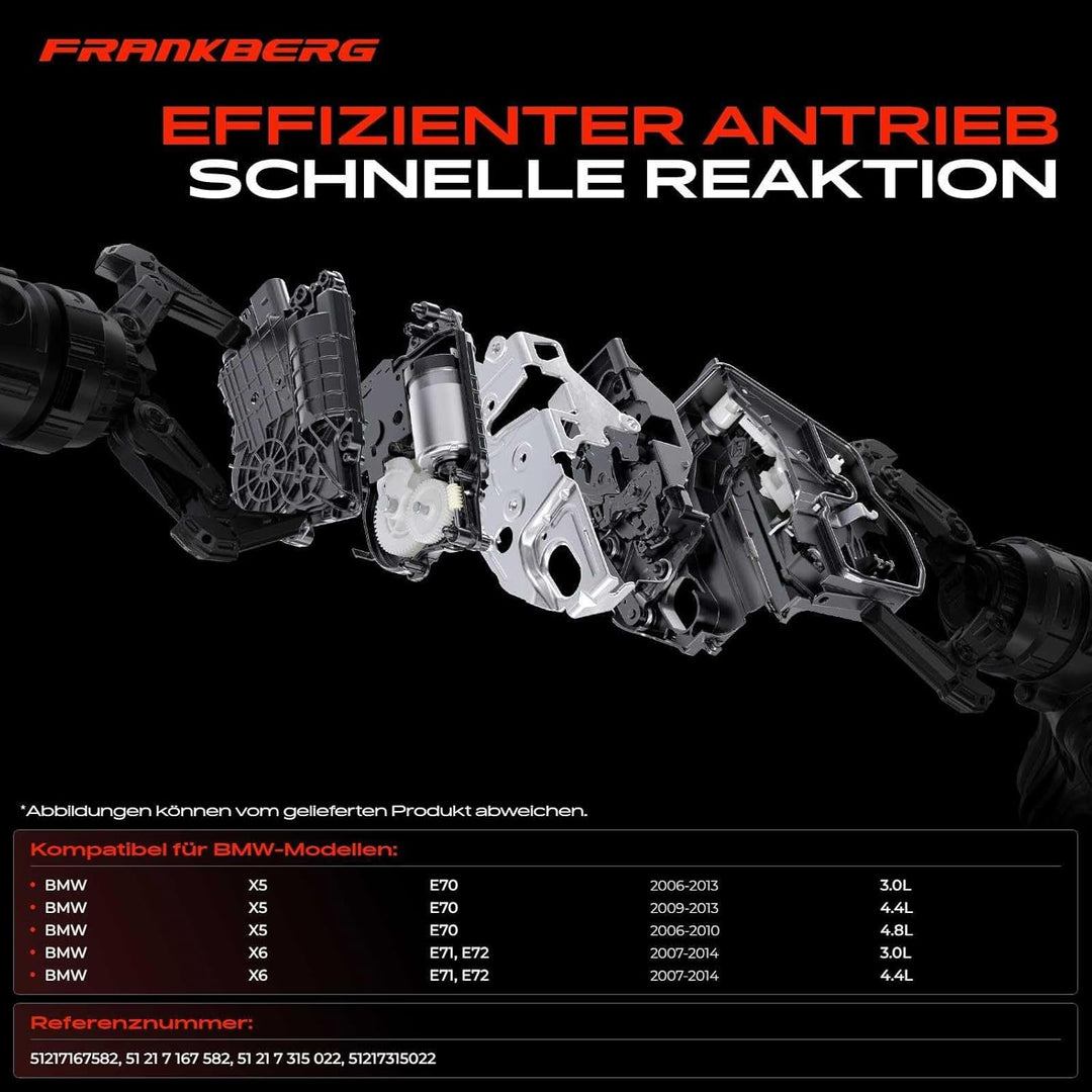 Frankberg Türschloss Stellmotor Vorne Rechts 2-Polig + 5-Polig Kompatibel mit X5 E70 SUV 2006-2013 X
