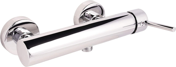 aquaSu Brausearmatur Lago 2.0 in chrom mit Wasserspar-Funktion, Einhebelmischer für Wanne mit Stickg