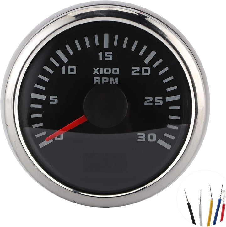 Drehzahlmesser, 2in 3000RPM Bootsdrehzahlmesser LCD-Display Autotacho für Auto Motorrad Engineering