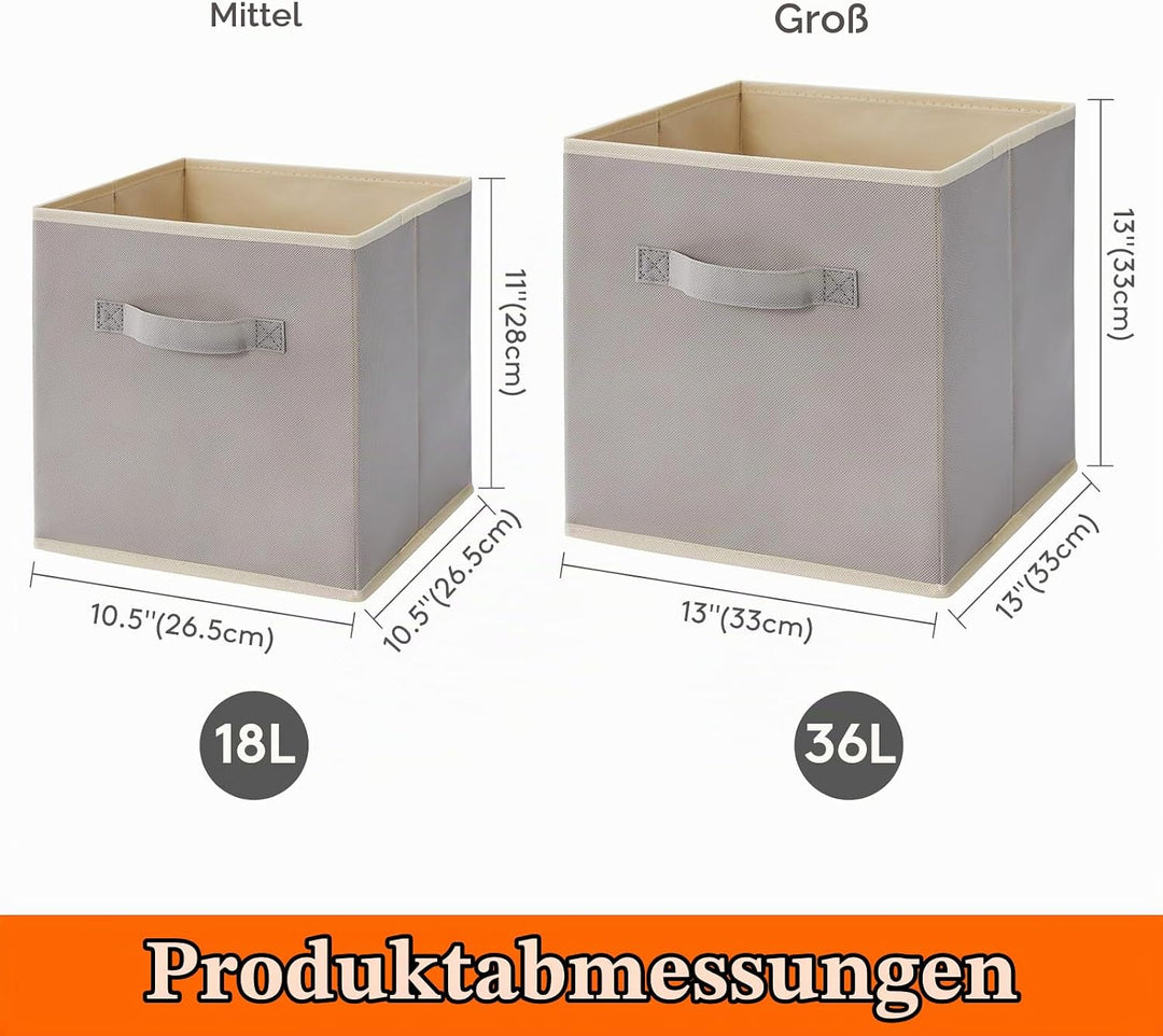 Lifewit Aufbewahrungsbox aus Stoff,36L Faltbar Aufbewahrungswürfel Ordnungsboxen Aufbewahrung aus Vl