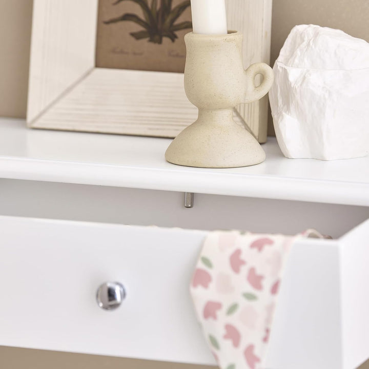 SoBuy FRG43-W Wandschrank Badezimmerschrank Hängeregal Wandregal Wandgarderobe mit 2 Schubladen Häng