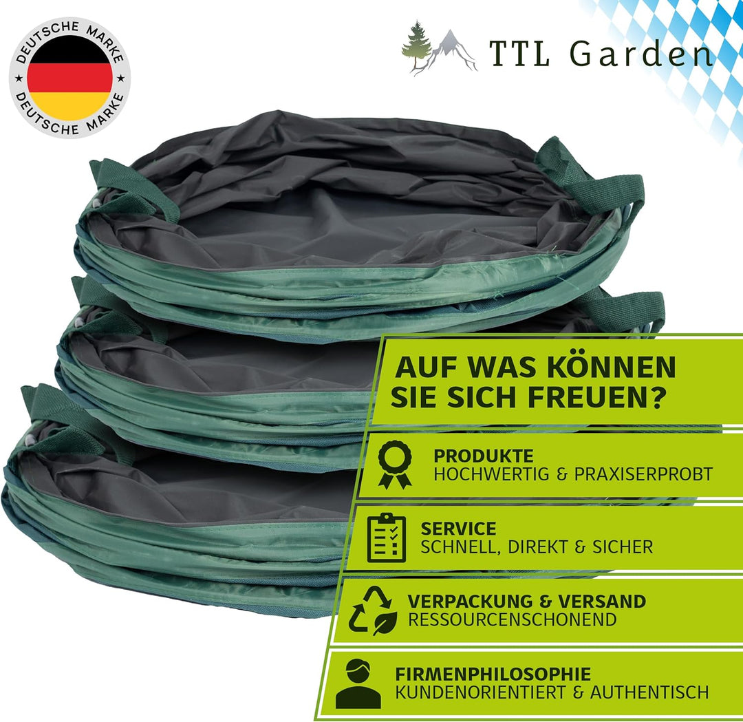 TTL Garden 1x85L 1x120L 1x160L Starter Set Pop Up Gartensack Premium - 220gsm 600D Oxford Gewebe sel