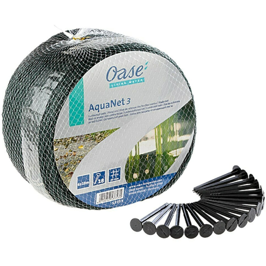Oase 53753 Aquanet Teichnetz 3, idealer Schutz von Teichen vor runterfallenden Blättern und Laub, pa