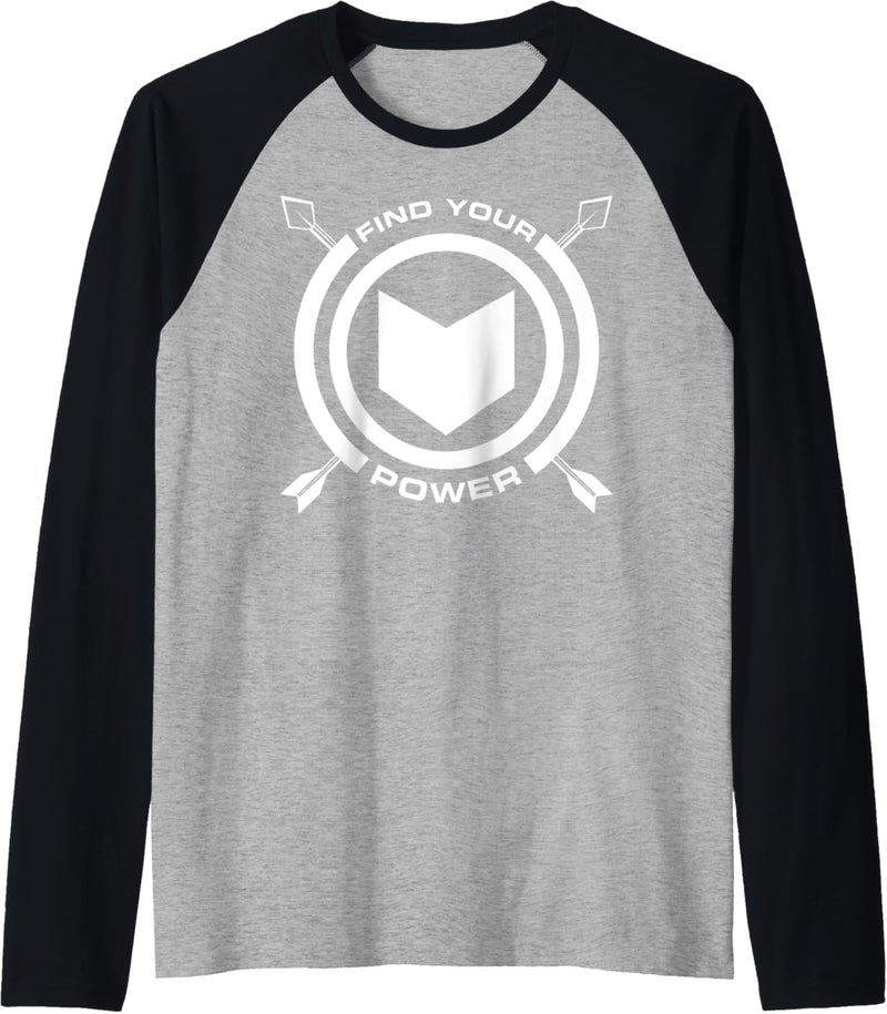 Marvel Hawkeye Find Your Power Simple Logo Raglan