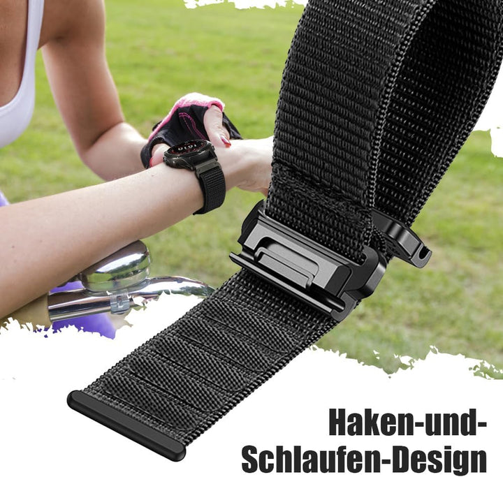 ANBEST 22mm Nylon Armband für Garmin Fenix 7/Fenix 6 Pro/Fenix 5 Armband, Schleife Klettband für Fen