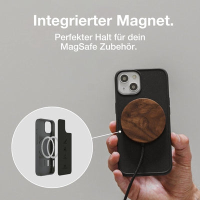 Woodcessories - Magnetische Handyhülle für iPhone 14, iPhone 13 kompatibel mit MagSafe, Hülle mit Ma