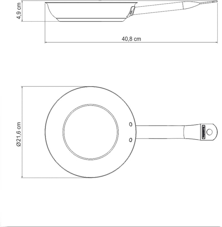 Tramontina PROFESSIONAL Bratpfanne, 20 cm antihaftbeschichtet mit Antihaftbeschichtung 20 cm, mit An