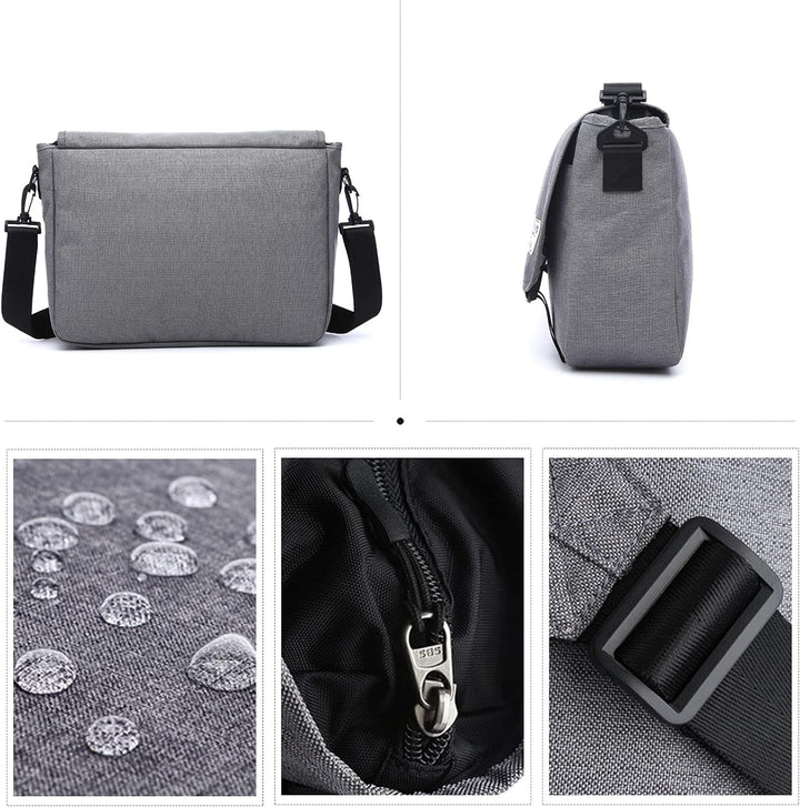 FANDARE Messenger Bag Umhängetasche Schultertasche Laptoprucksäcke Tasche Kuriertasche Polyester Gra